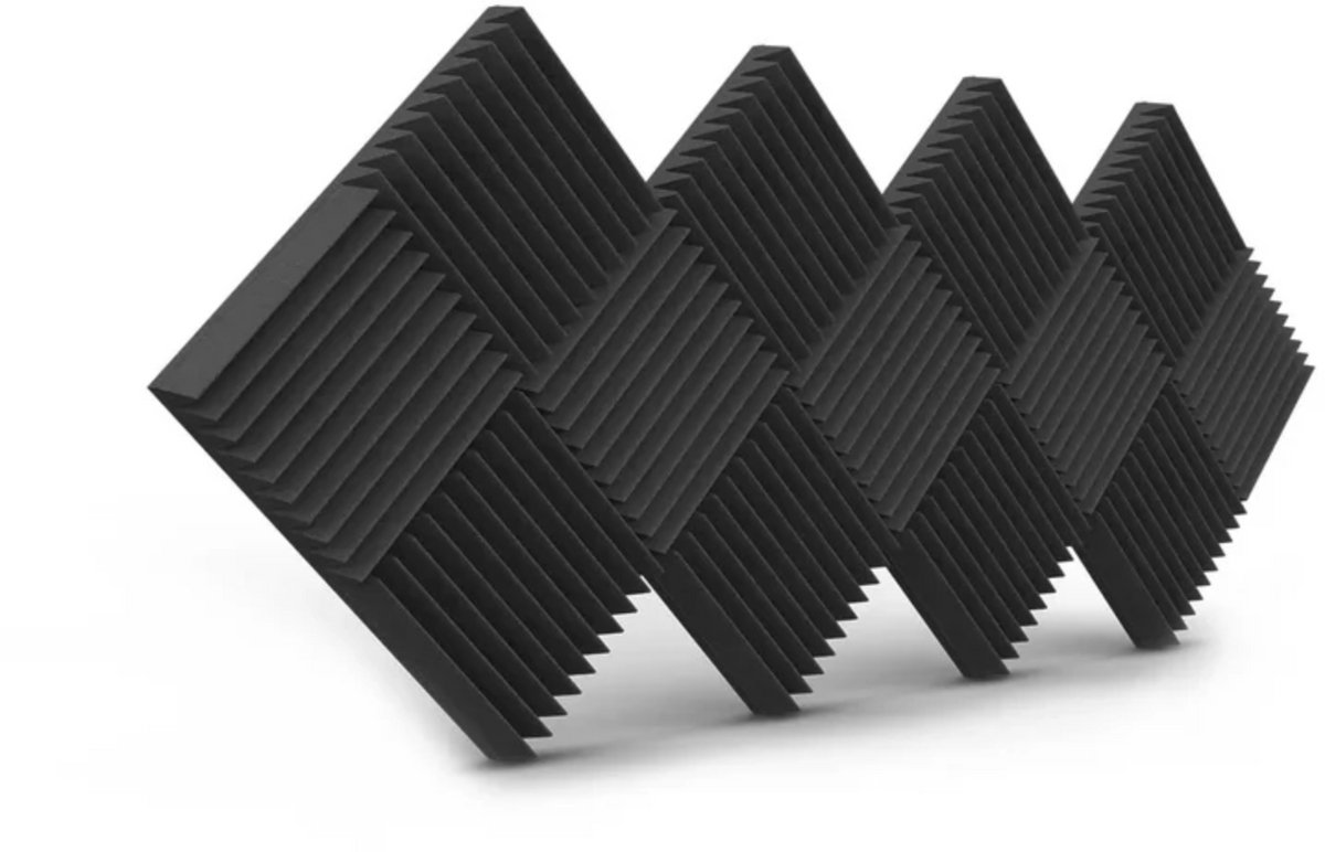 Bigblock Akoestische Panelen 30x30x7.5 cm - 14 Stuks Schuim Wedges High Performance - Geluidsisolatie en Absorptie - Studio Foam - Wanddecoratie