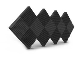 Bigblock Akoestische Panelen 30x30x7.5 cm - 14 Stuks Schuim Wedges High Performance - Geluidsisolatie en Absorptie - Studio Foam - Wanddecoratie