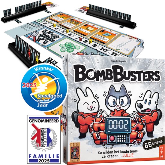 999 Games - Bomb Busters - Coöperatief Bordspel - Winnaar Spiel des Jahres 2025/Speelgoed van het jaar 2025 en de Gouden Ludo!- Werk samen en maak de bom onschadelijk - Tik tak, tik tak...