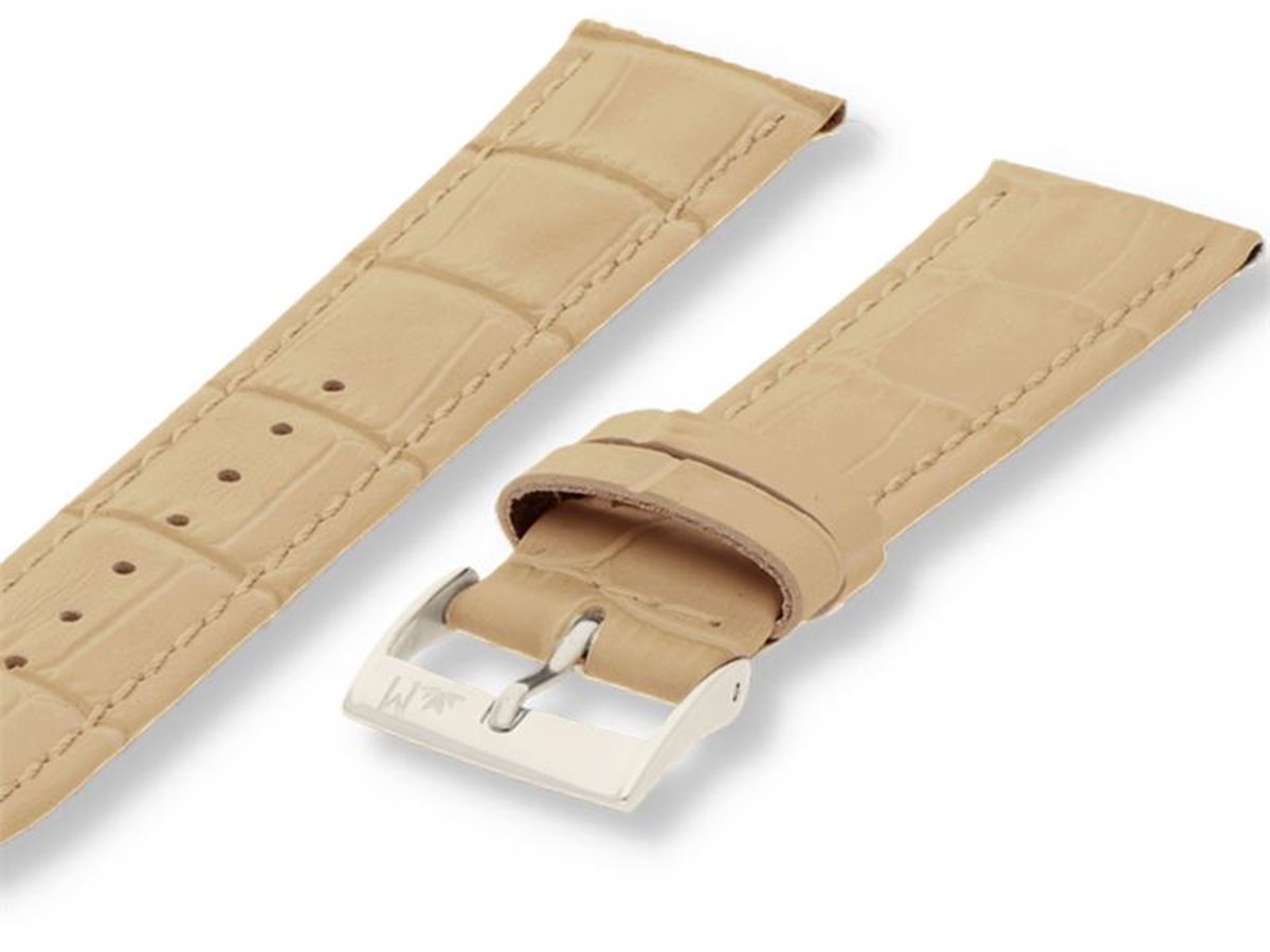 Morellato PMX027BOLLE IG Horlogebandje - Leer - Beige - 20 mm