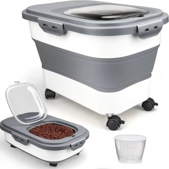 OpbergBox - 21 liter - Inklapbaar - Transparant,Venster - Maatbeker ...