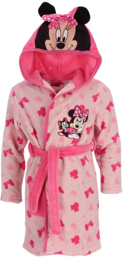 Minnie Mouse Badjas - Maat 98/104 - Polyester - Roze - Meisjes