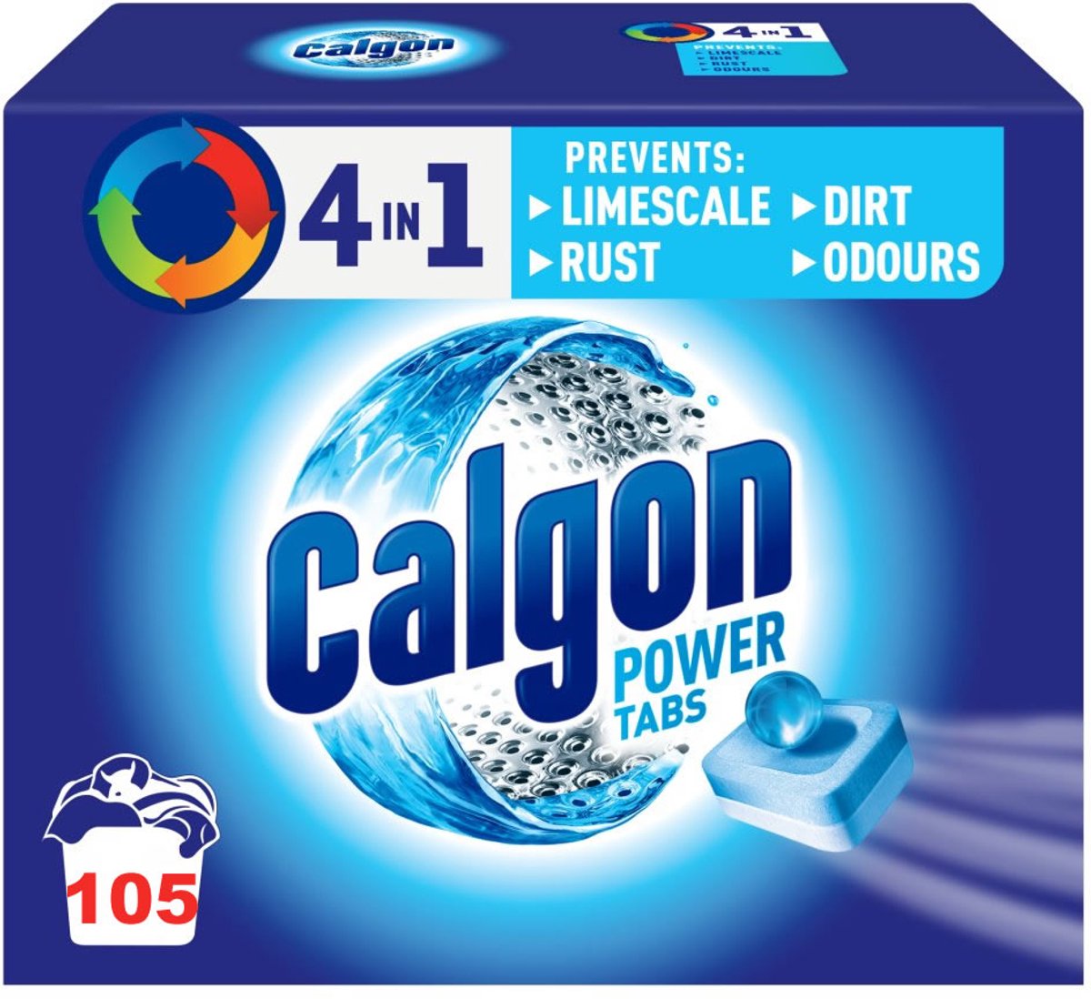 Calgon 3 in 1 Powerball Tabs - Wasmachine Reiniger - 7 x 15 Tabs