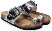 GOBY - Chiens - Slippers - Sandales pour femmes - Haute qualité - Fait main - Taille 37
