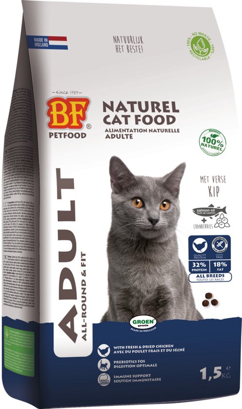 BF Petfood Kattenvoer Adult Tarwevrij - 4 x 1,5 kg - Voordeelverpakking