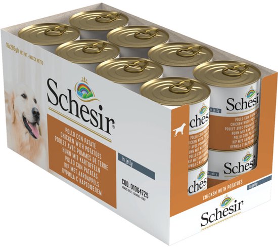 Schesir Hondenvoer Kip Aardappel in Gelei - 16 x 285 gr - Voordeelverpakking