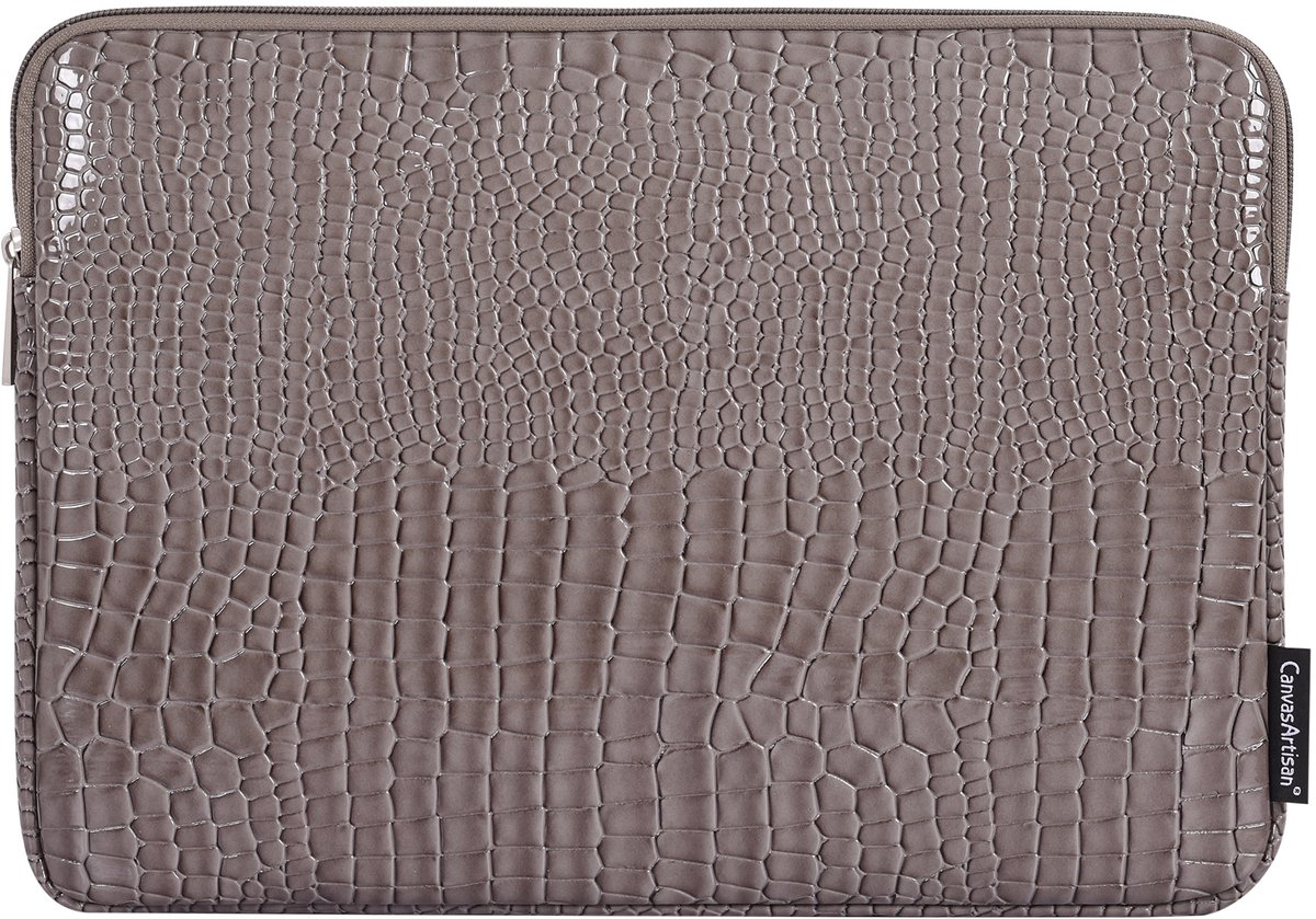 Laptophoes 13 Inch GV - Laptop Sleeve - Croco Grijs