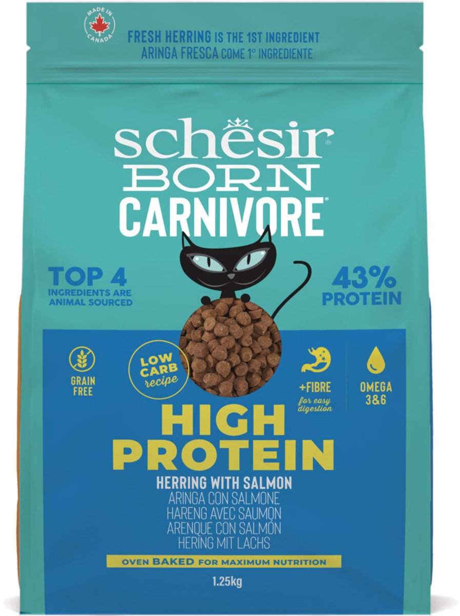 Schesir Born Carnivore Kattenvoer Herring & Salmon – 1,25 kg