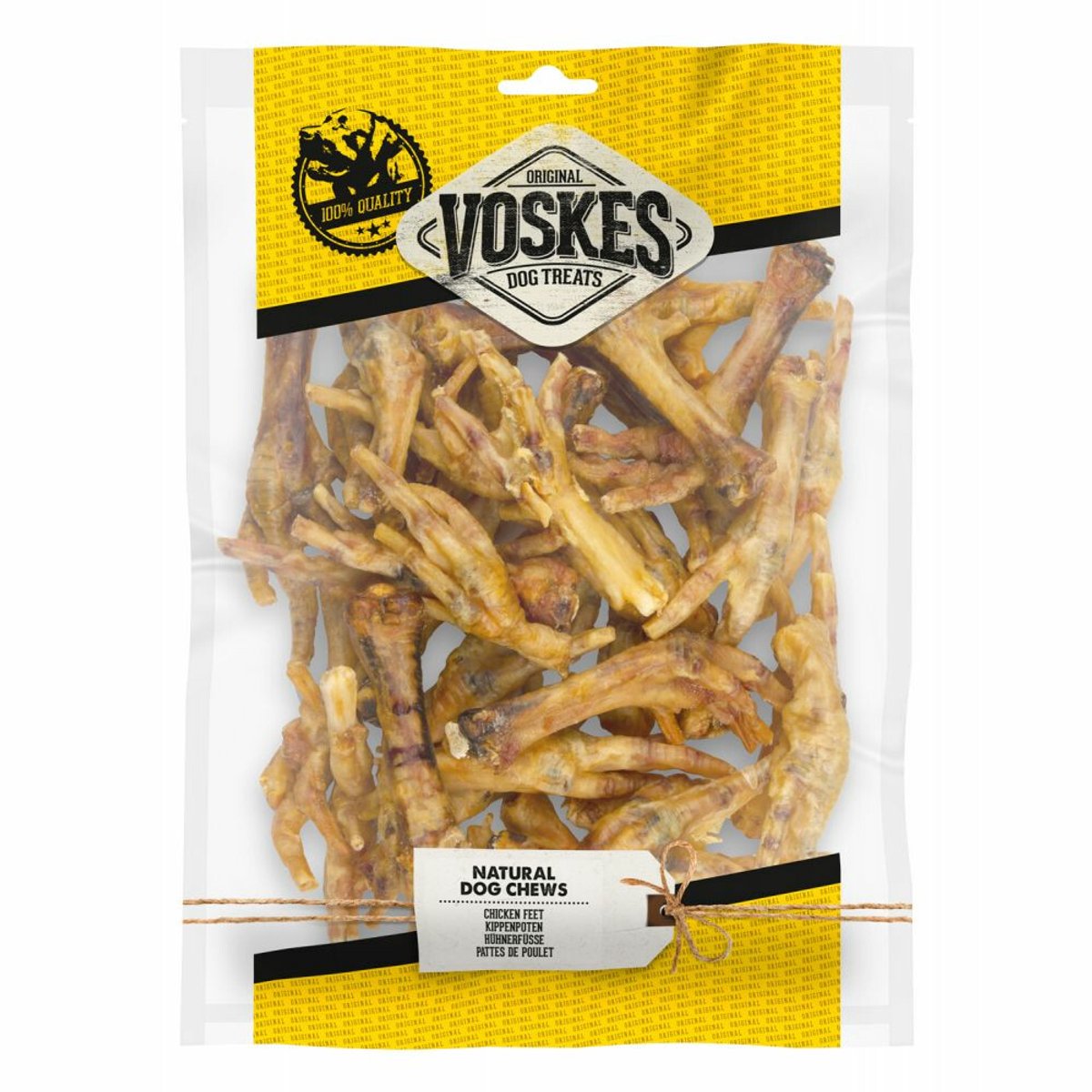 Voskes Hondensnacks Kippenpoten - 3 x 500 gr - Voordeelverpakking