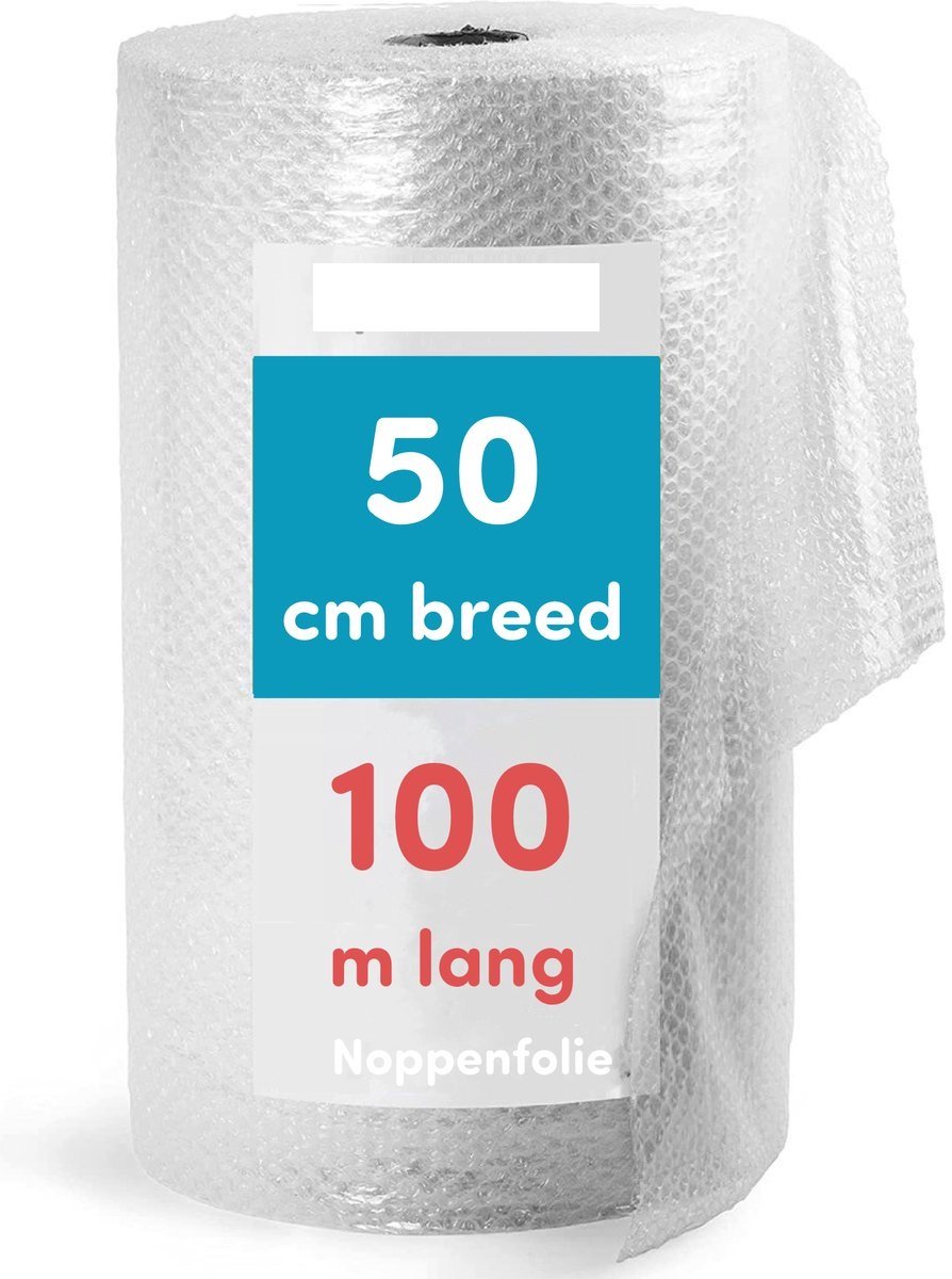 Noppenfolie - Beschermfolie - Luchtkussenfolie - Effectief voor verpakkingsmaterialen - Verpakkingsfolie - 50 cm x 100 m