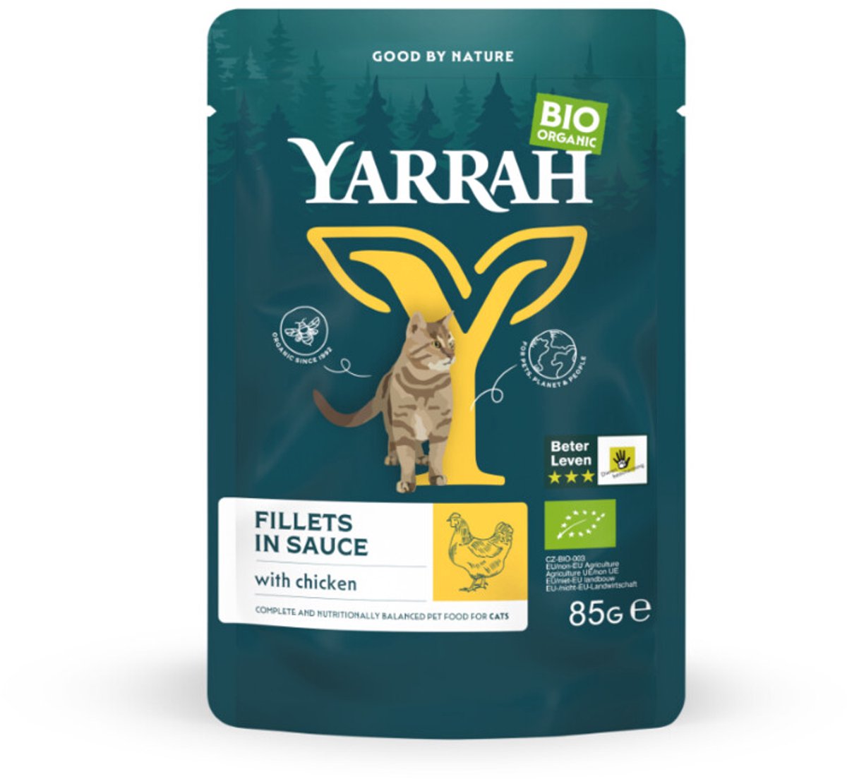 14x Yarrah Bio Kattenvoer Kip 85 gr