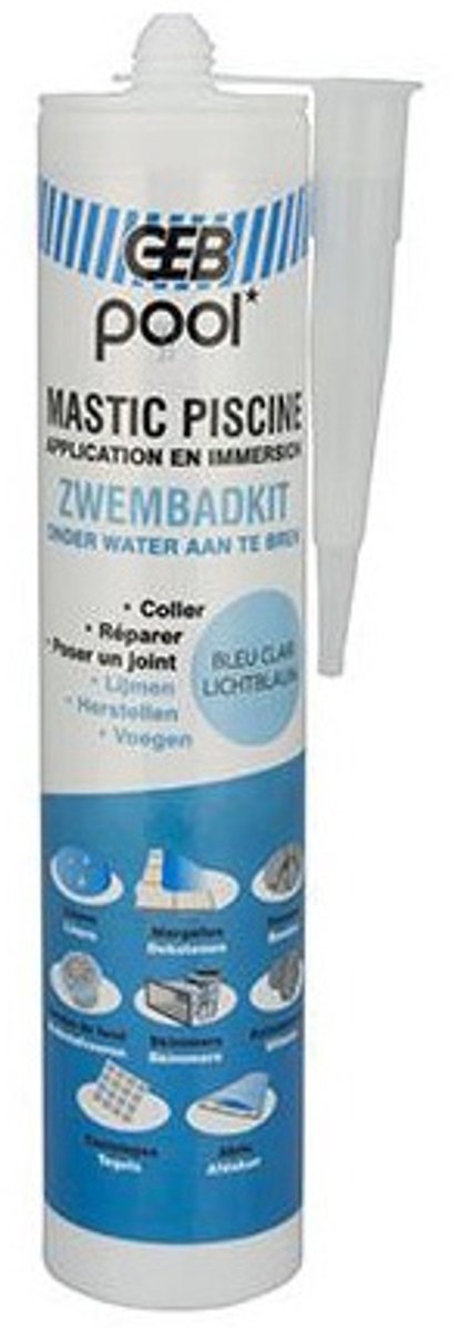 Mastic zwembadkit blauw - lijmkit