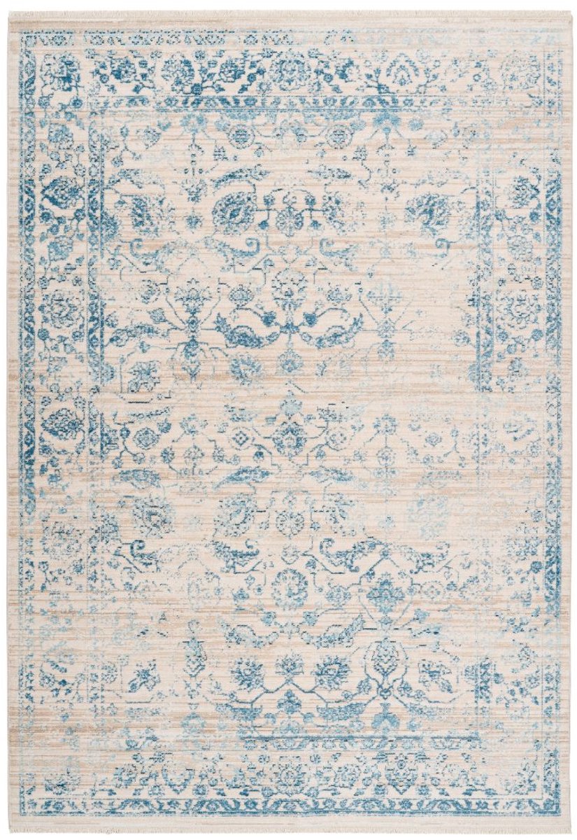 Floraya - Vloerkleed Barok - Blauw - 160 x 230 cm - 10mm dik - Laagpolig