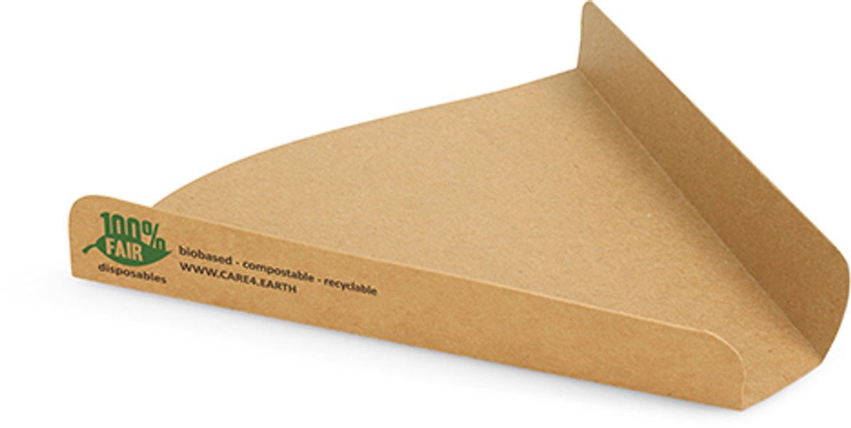 Image of 80 Pizza Trays, Kraft karton pure 2,5 cm x 17,1 cm x 18,3 cm bruin 100% Fair extra large