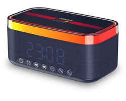 Oracle Red Bull Racing Wekkerradio - Digitale Wekker met draadloos opladen - Bluetooth Speaker - Oplaadbaar - Multi Color LED Verlichting - 30W Max Vermogen - TWS Image