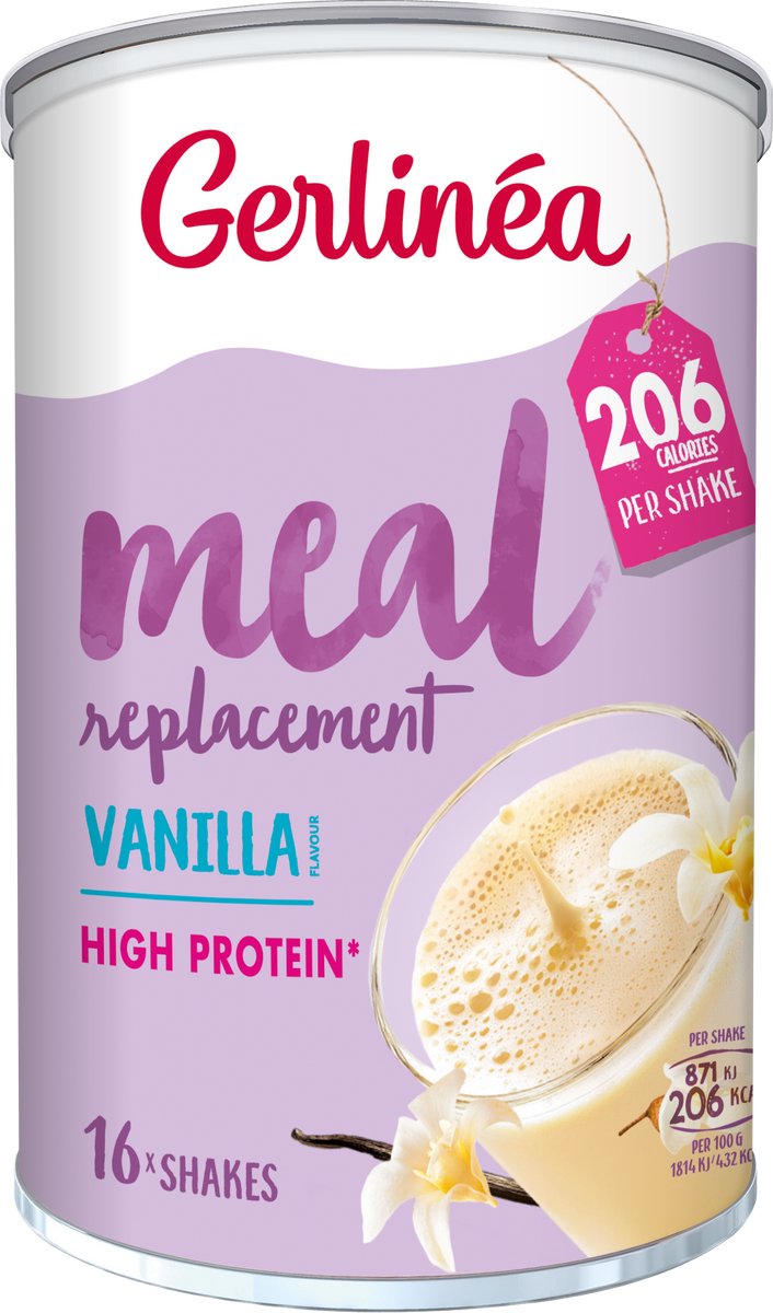 Gerlinéa - Maaltijdvervanger - Afslankshake - Vanille - 436 gr