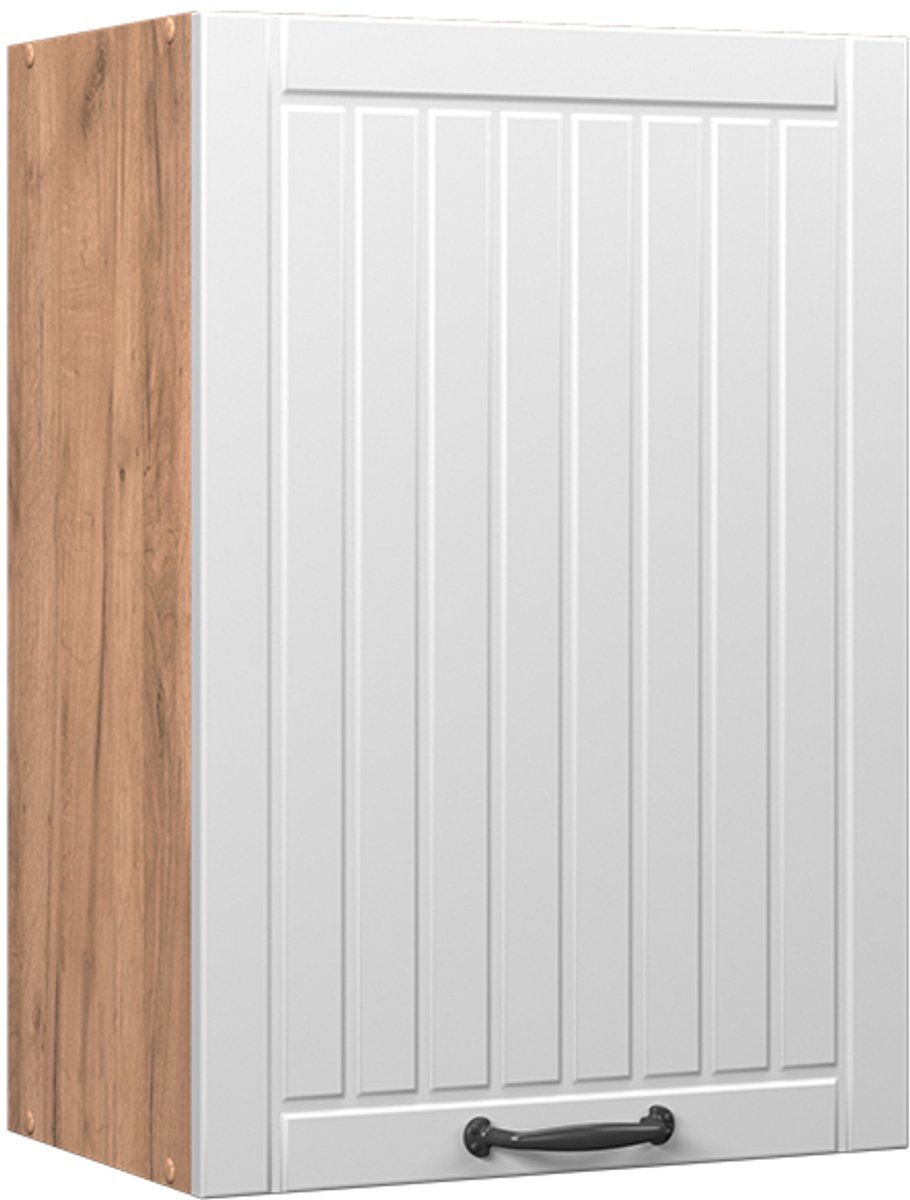 Vicco Fame-Line Hangkast – 50 cm Wit Landhuis Wit landelijk/Goudkleurig Eiken