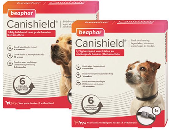 Beaphar Canishield Parasietenband Hond - Anti vlooien en tekenmiddel - per stuk L