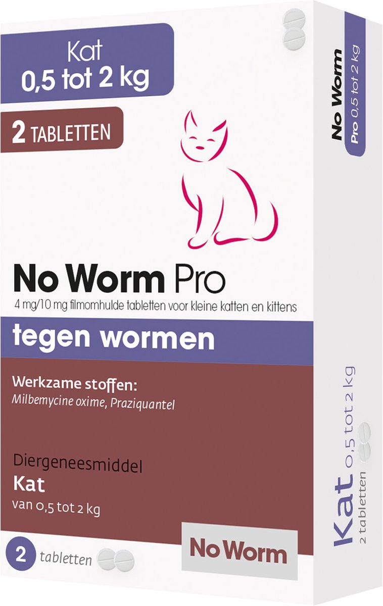 Vlo teek en worm Kat 1-2 kg