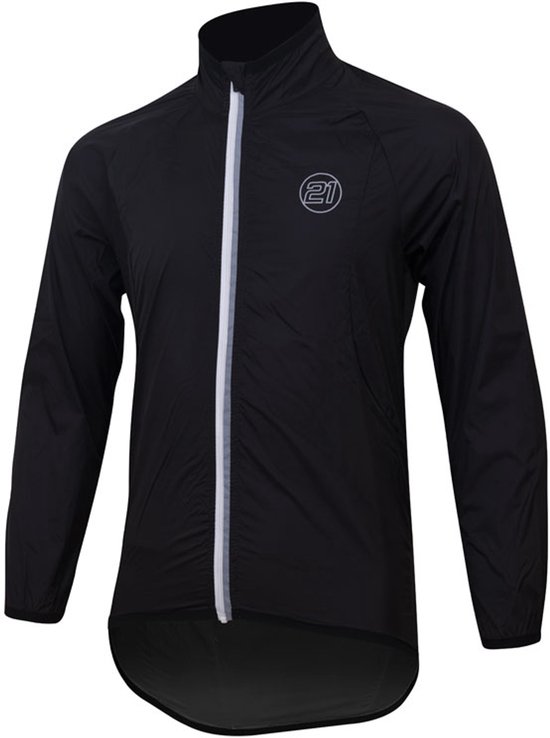 Veste de pluie 21Virages Halo JR pour enfant, noir et blanc, 8 ans