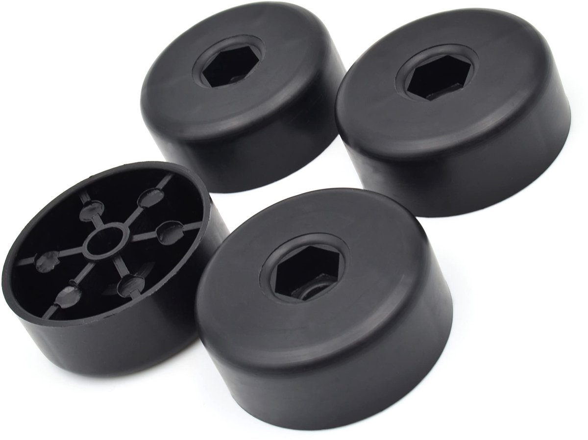Design61 Meubelglijders Set van 4 - Kunststof - Zwart - Ã˜ 50 x H 20 mm