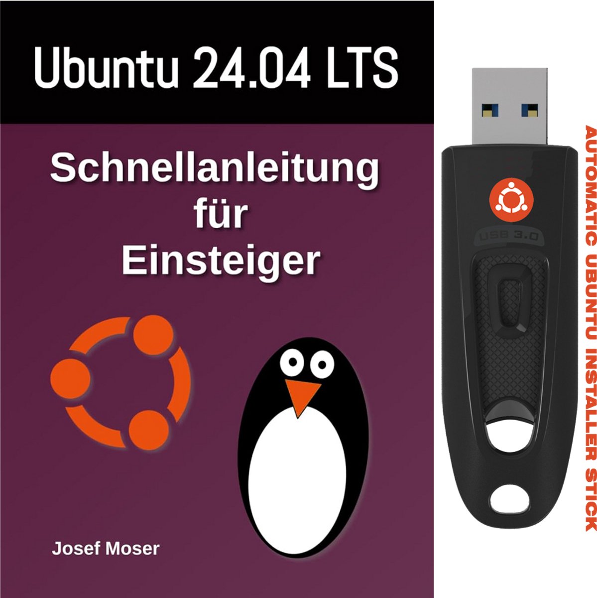 Windows 10/11 Entfernung und Ubuntu Custom Usb Automatischer Installationsstick mit Handbuch in Deutsch