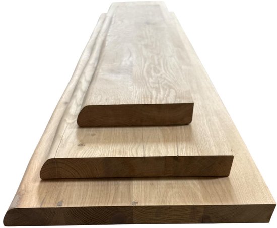 Eiken wandplank- Toiletplank - 40x250mm - 300cm - Houten planchet- Boomstamplank - Wandplank - Fotoplank - Dressoir plank - Boekenplank