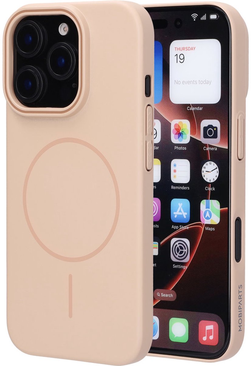 Mobiparts Slim Line Case geschikt voor Apple iPhone 16 Pro - MagSafe Dune Sand