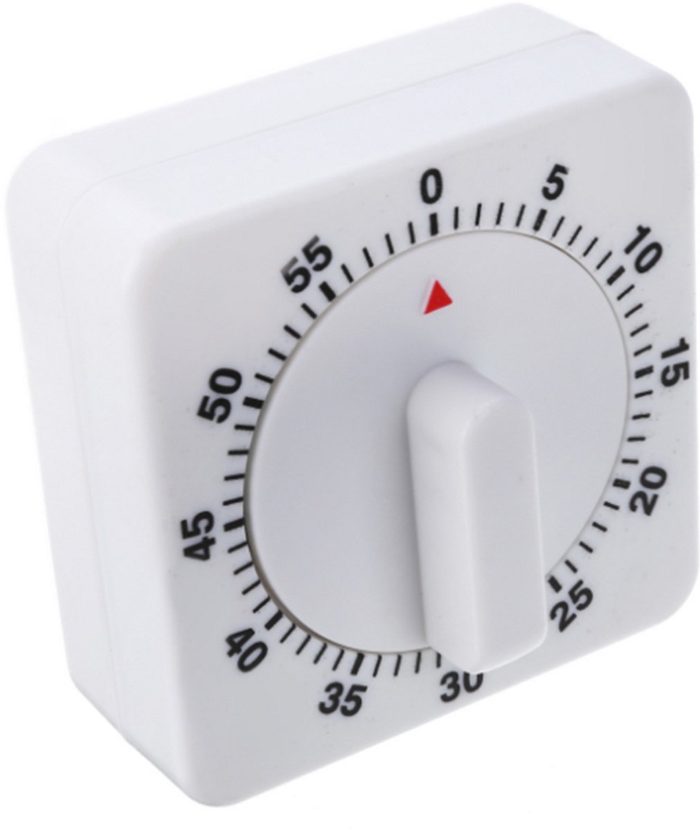 Vierkante kooktimer - Timer 60 Min Wekker - voor Koken, Bakken, Sport, Studie