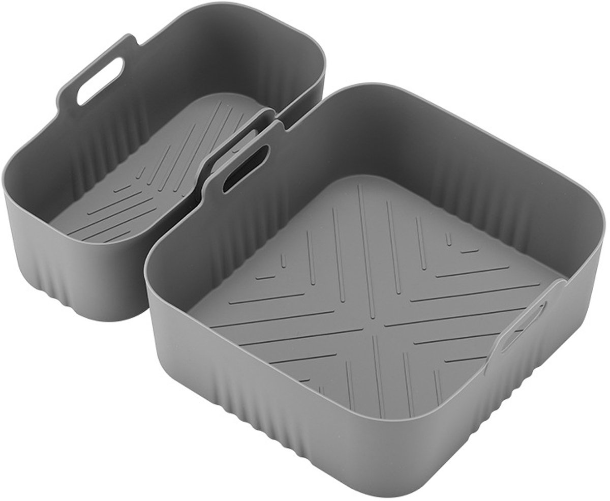 Geschikt voor NA350 Airfryer siliconen bakplaat vierkant airfryer accessoires - grijs