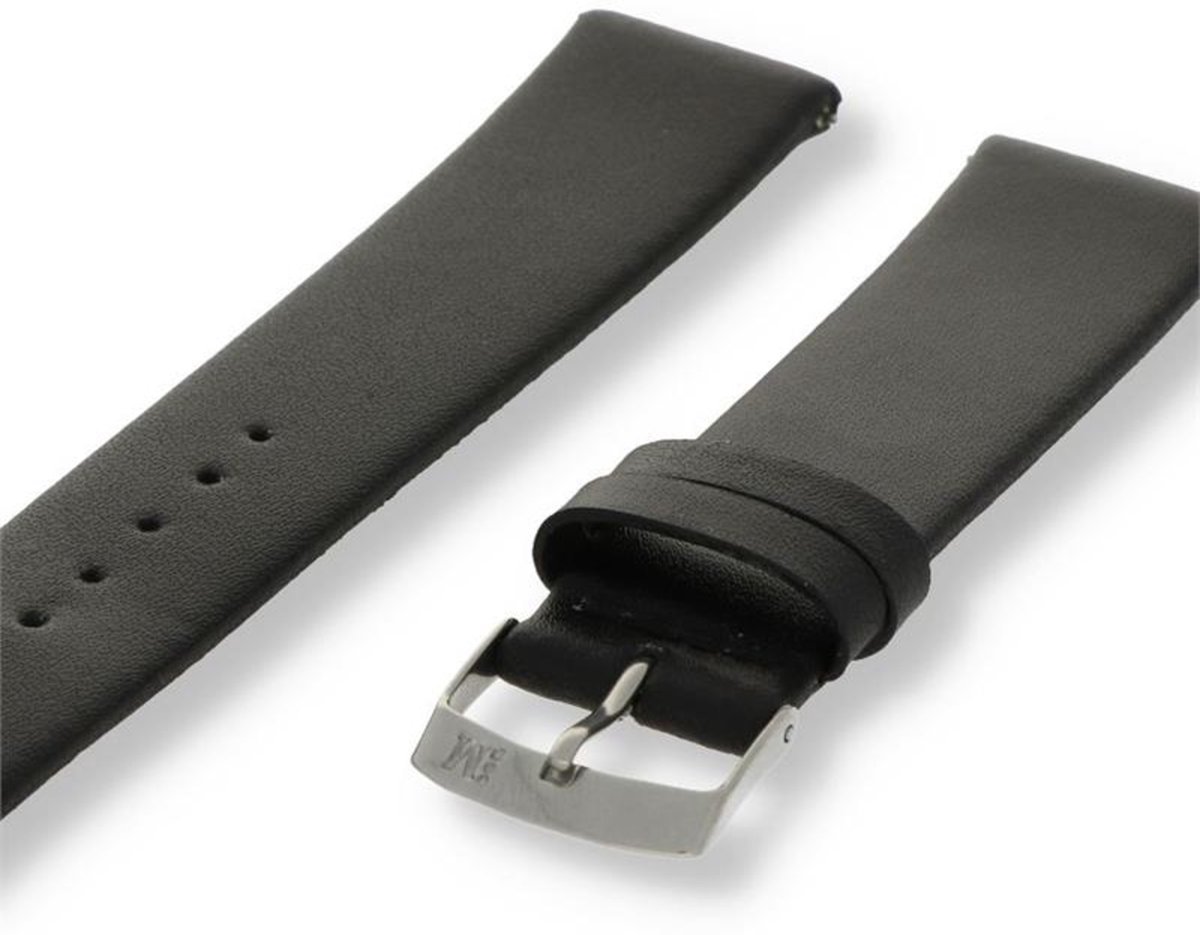 Morelatto Horlogebandje Micrae Nappa Zwart 22mm