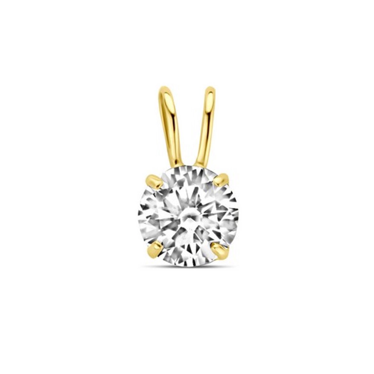 14K geelgoud hanger zirkonia 4032526