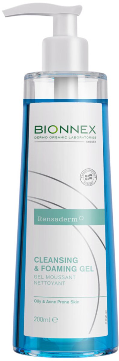 Bionnex Rendaderm Reinigende Foam Gel Voor Vettige en Acnegevoelige Huid - 3 x 200 ml - Voordeelverpakking