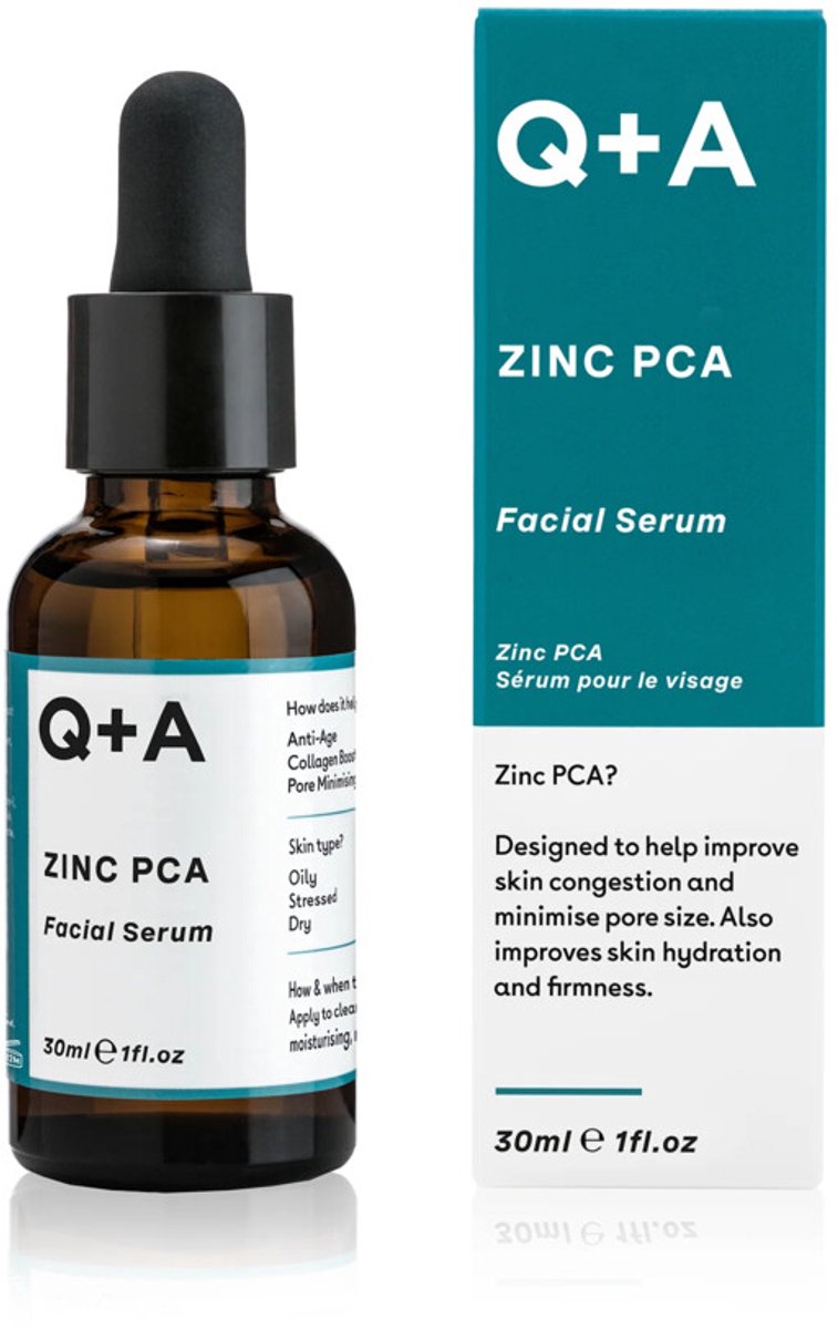 Q+A - Zinc PCA Gezichtsserum - 3 x 30 ml - Voordeelverpakking