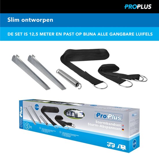 ProPlus Stormbandset - Verstelbaar - 12,5 meter - 5-delig van ProPlus — afbeelding 4