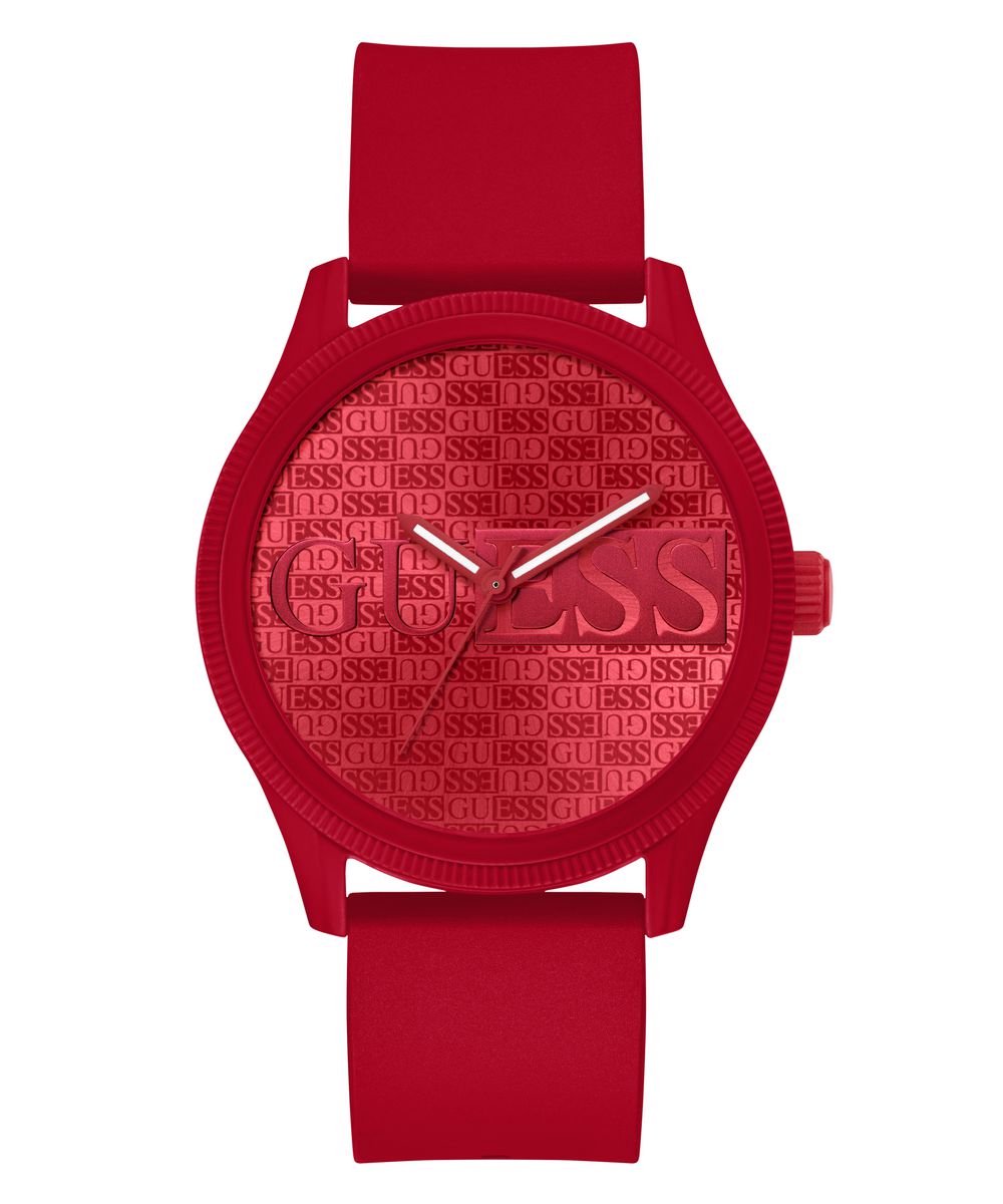 Guess Reputation GW0780G2 Horloge - Siliconen - Rood - Ø 45 mm