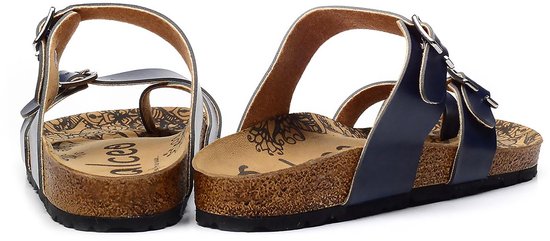 GOBY - Blue - Slippers - Sandales pour femmes - Haute qualité - Fait main - Taille 37