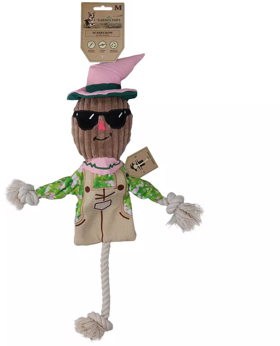 Garden Paws Trektouw M - Extra Stevig Hondentouw - Hondenspeelgoed - Scarecrow Scary Harry