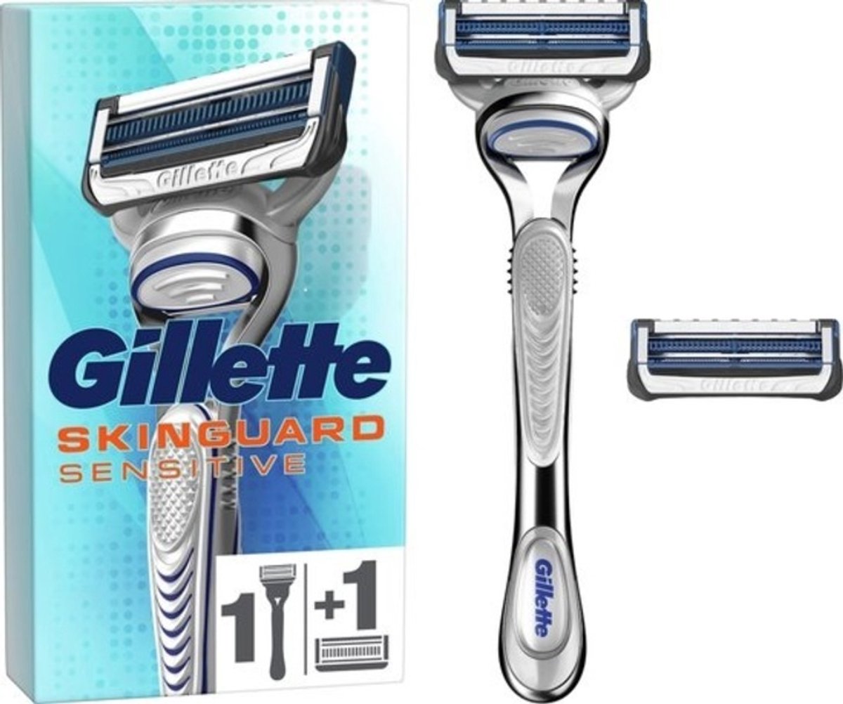 Gillette SkinGuard Sensitive - Scheersysteem Voor Mannen - Inclusief 2 Scheermesje