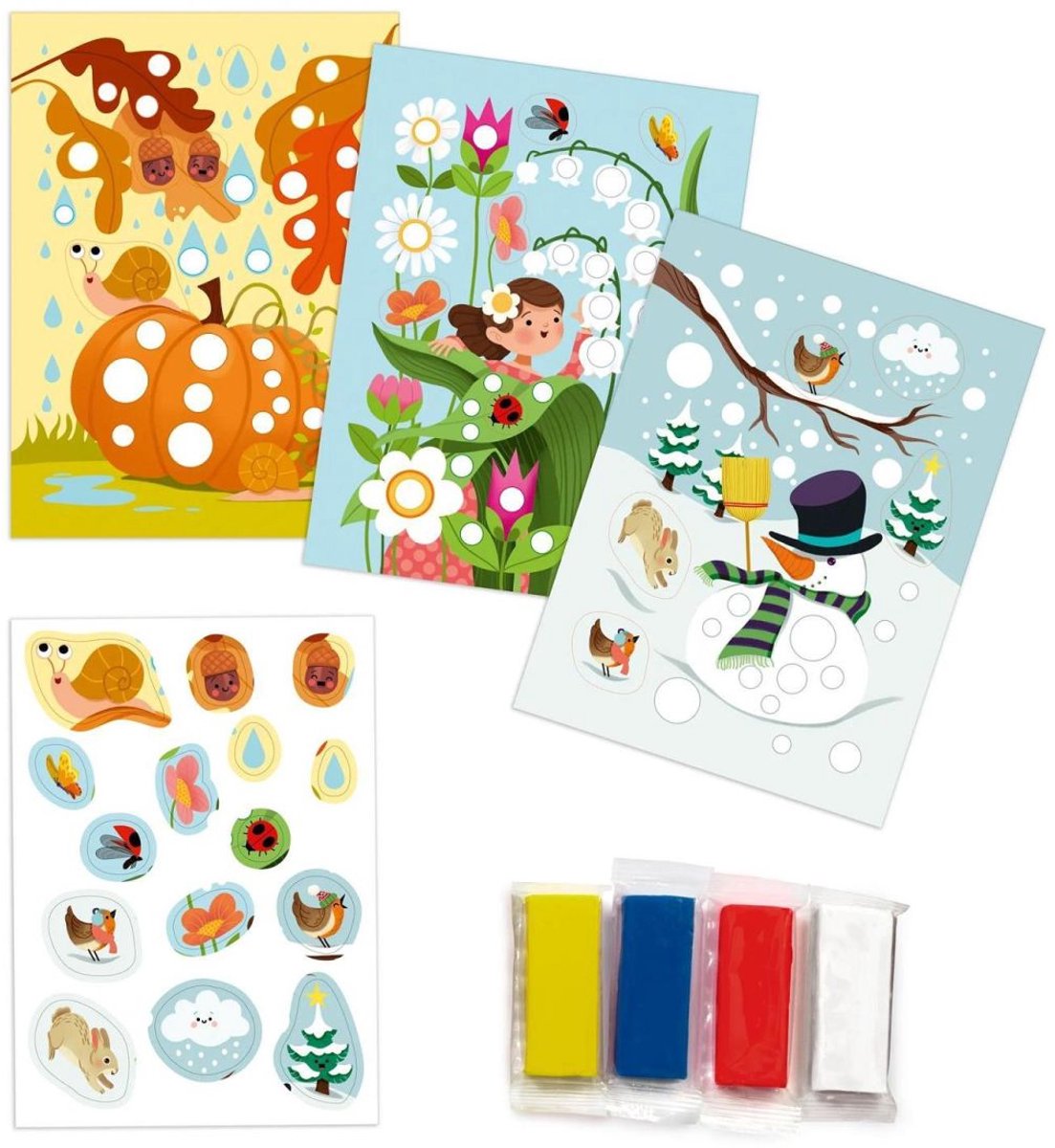 Boetseerklei en Stickers 'Seizoenen'