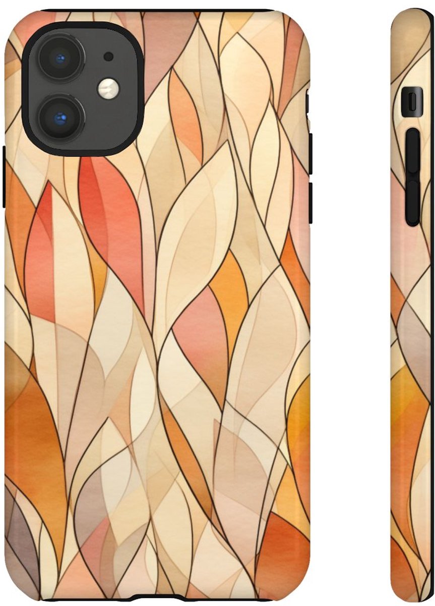 Aquarel Herfstbladeren Patroon – Telefoonhoesje Geschikt voor iPhone 11