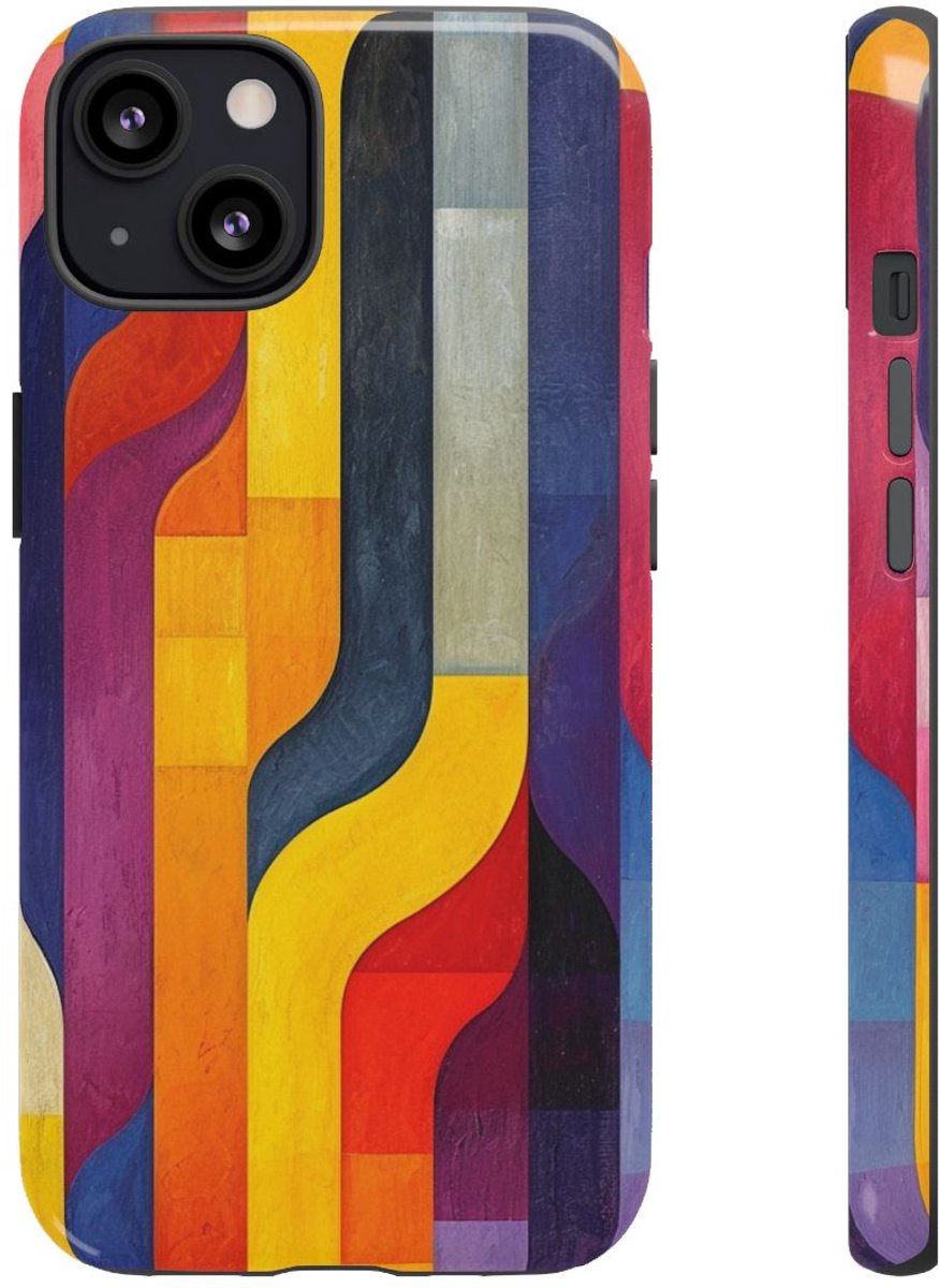 Kleurrijk Abstract Geometrisch Patroon – Telefoonhoesje Geschikt voor iPhone 13