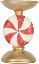 Clayre & Eef Kerstdecoratie met LED-verlichting Ø 10x16 cm Goudkleurig Kunststof Kerst