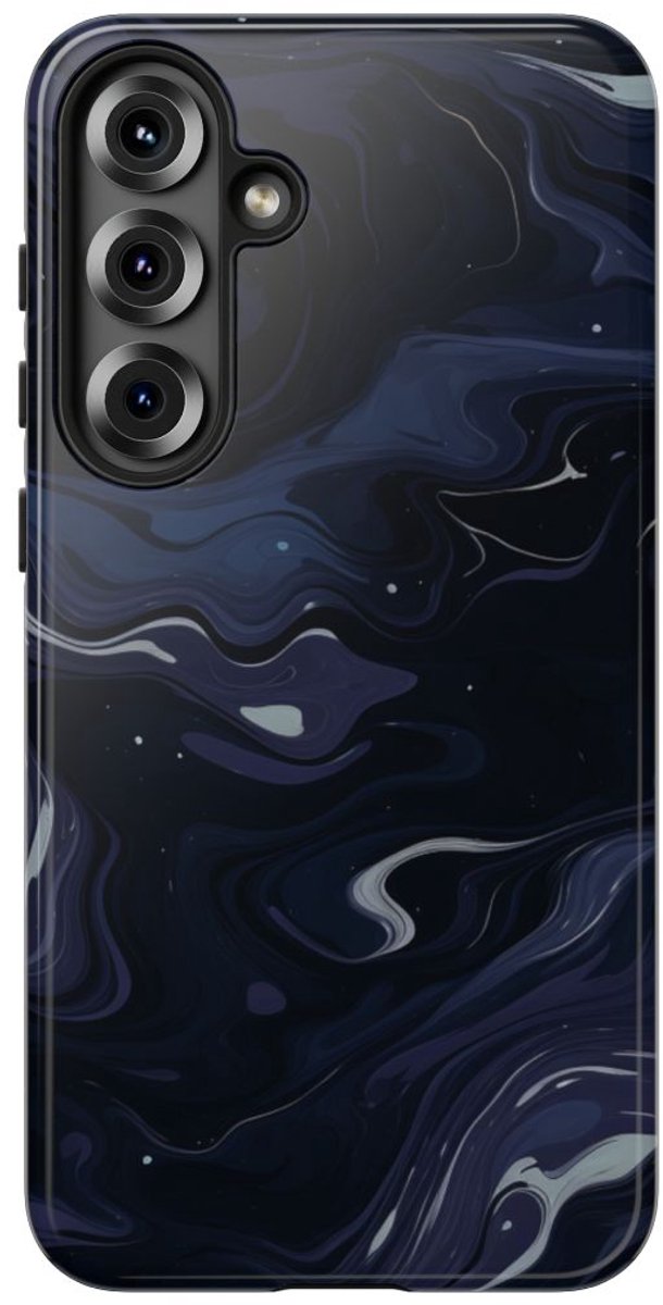 Donker Abstract Wervelend Patroon – Telefoonhoesje Geschikt voor Samsung Galaxy S25 Plus
