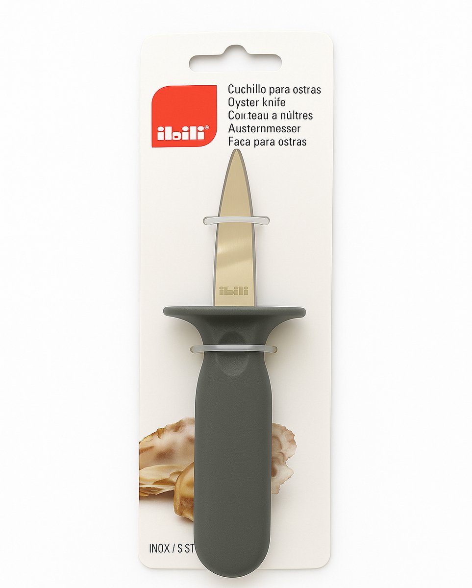 IBILI RVS Oestermes - Vaatwasmachinebestendig - 16,5 cm - Opstaande rand beschermt de vingers