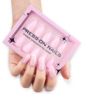 Press on nails – Nepnagels– Amandelvorm – 30 stuks – Lang - Barbie Roze