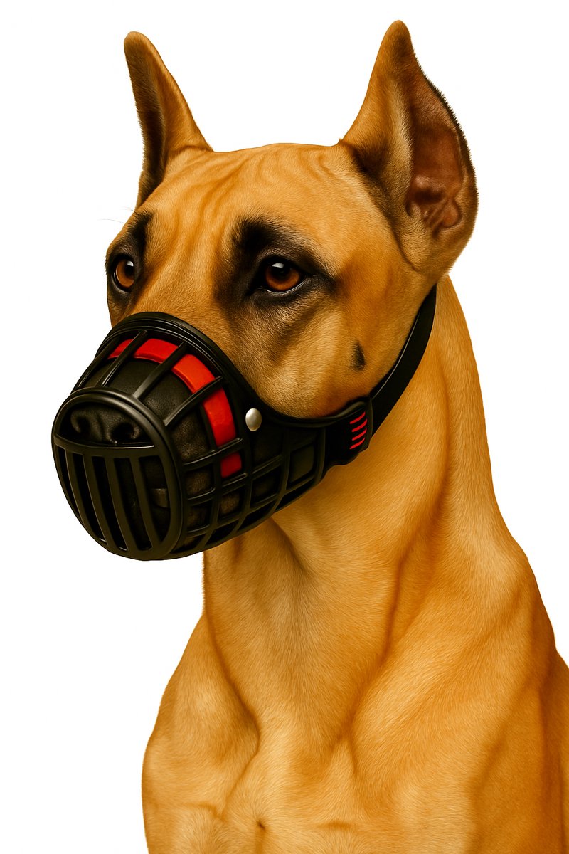 Bol.com Muilkorf honden – Flamingo Silas Zwart XXL – verstelbaar & comfortabel – voor zeer grote honden aanbieding