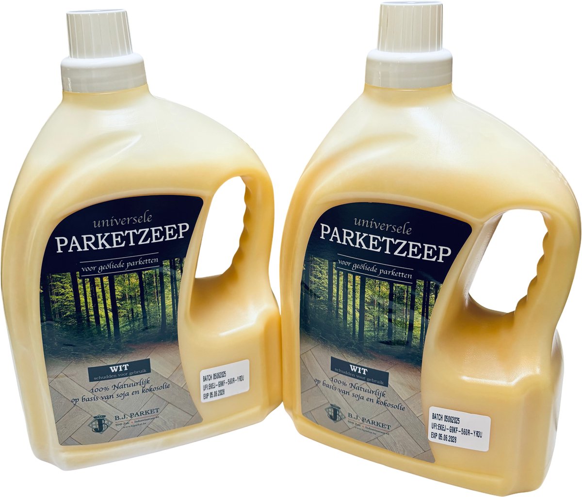 BJ Parketzeep universeel wit 2x2 l