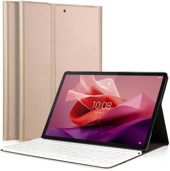 Étui clavier pour Lenovo Tab P12 12,7 pouces (2023) - Étui clavier Goud
