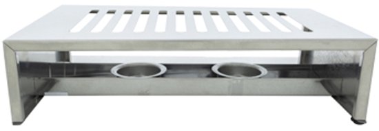 Cosy & trendy Rechaud warmhoudplaat - RVS - 26 x 15 cm - warmhouder voor theepot en pannen — afbeelding 2